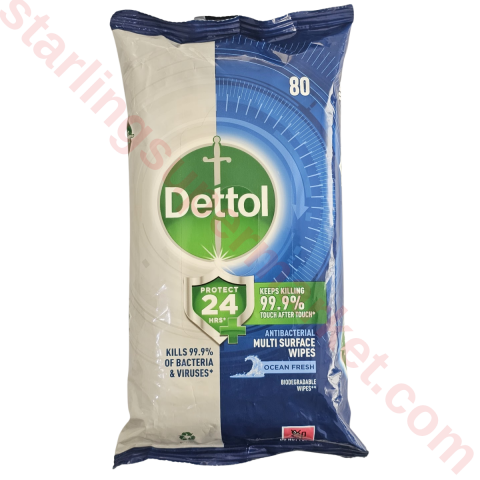 DETTOL MULTI SURFACE WIPES 80 LI