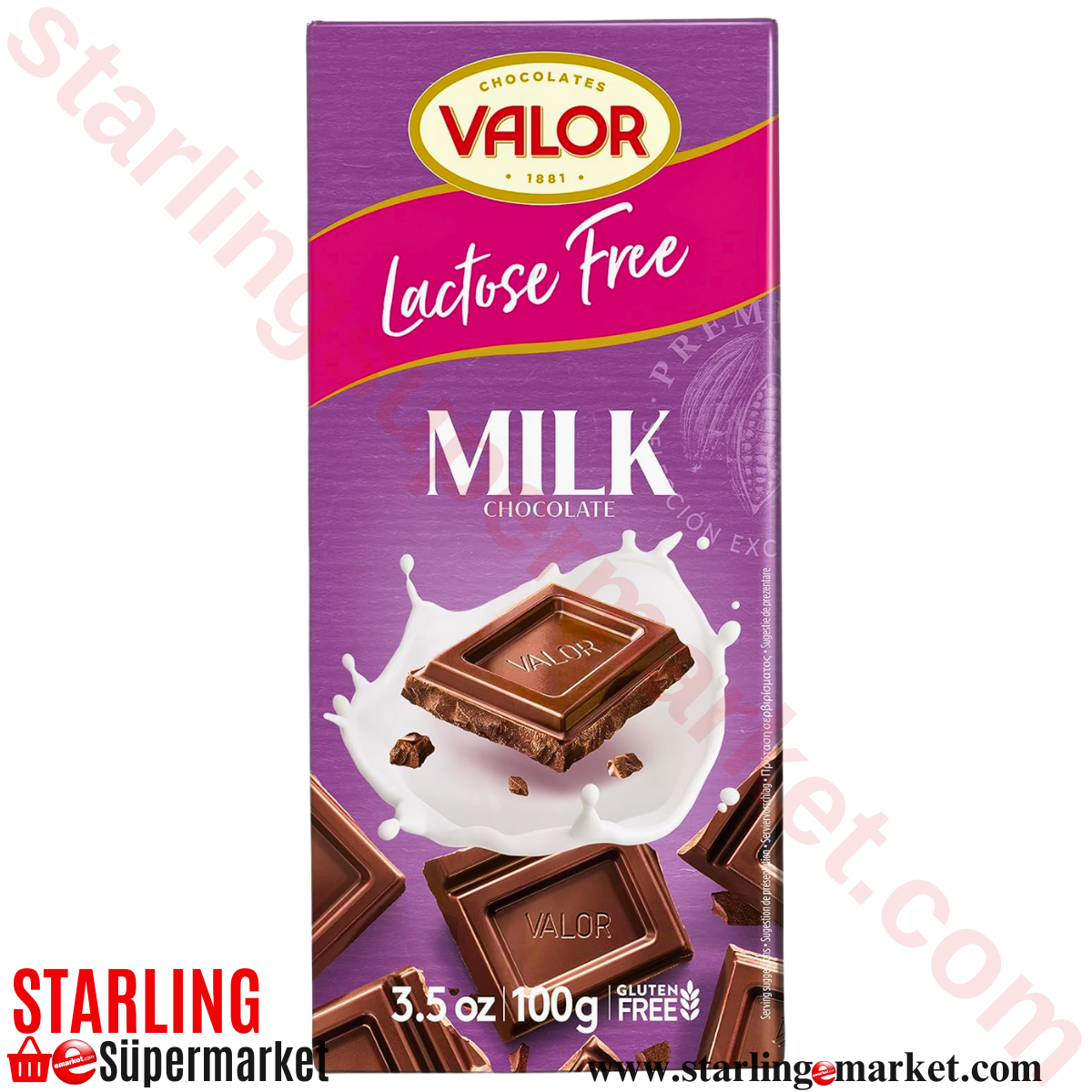 VALOR CHOCOLATE MILK LACTOSE FREE 100 G