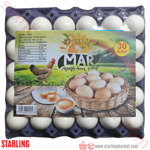 MAR PASAKOY DOGAL YUMURTA 30 LU