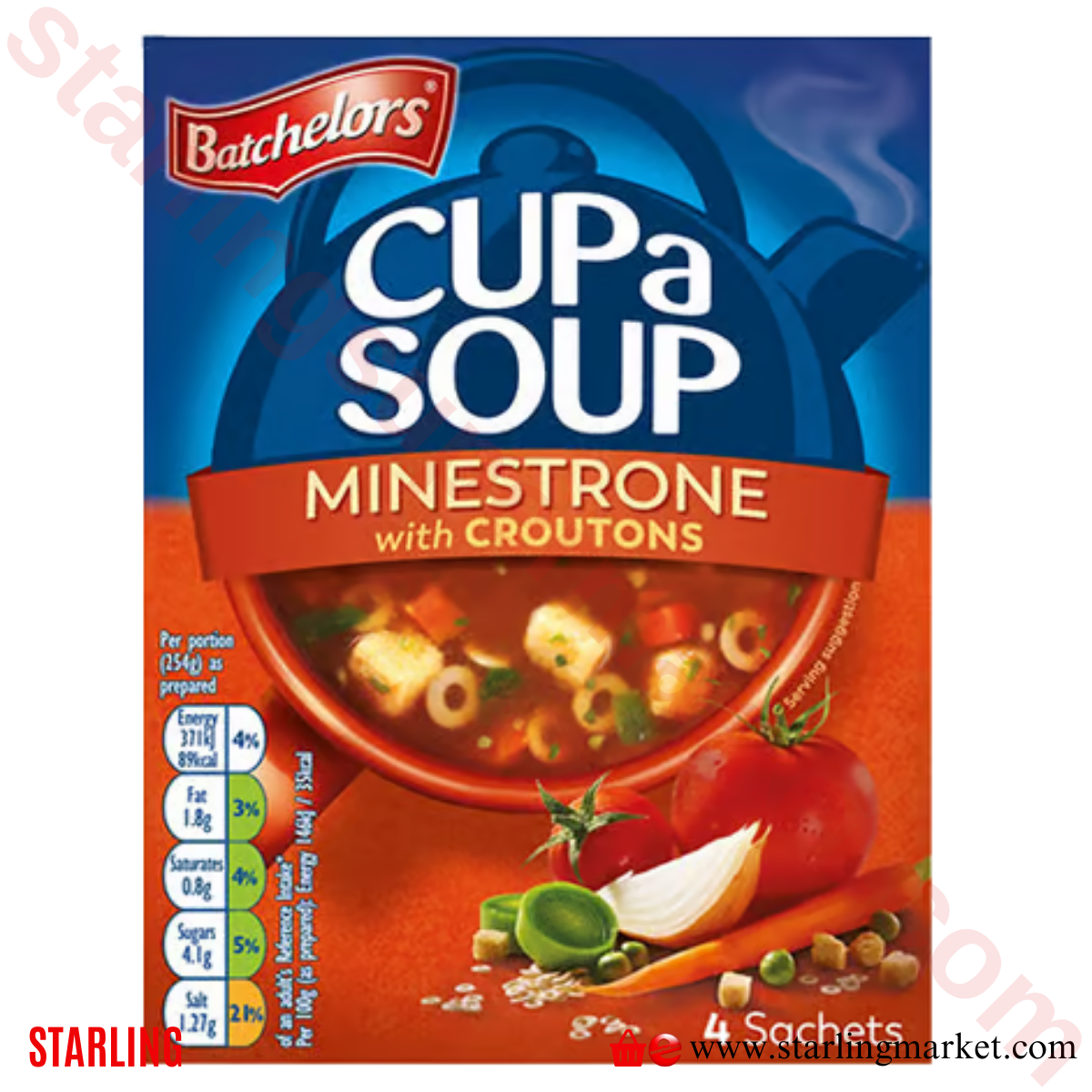 BATCHELORS CUPA SOUP MINESTRONE WITH CROUTONS 94 G