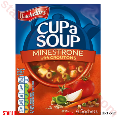 BATCHELORS CUPA SOUP MINESTRONE WITH CROUTONS 94 G