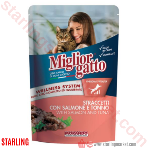 MIGLIORGATTO KEDI MAMASI YAS SALMON TUNA 100 G