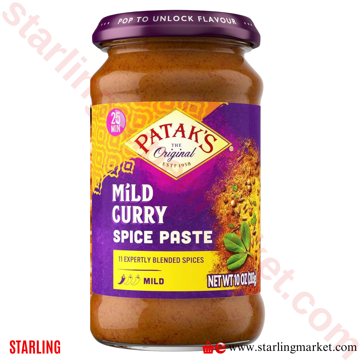 PATAKS MILD CURRY SPICE PASTE 283 G