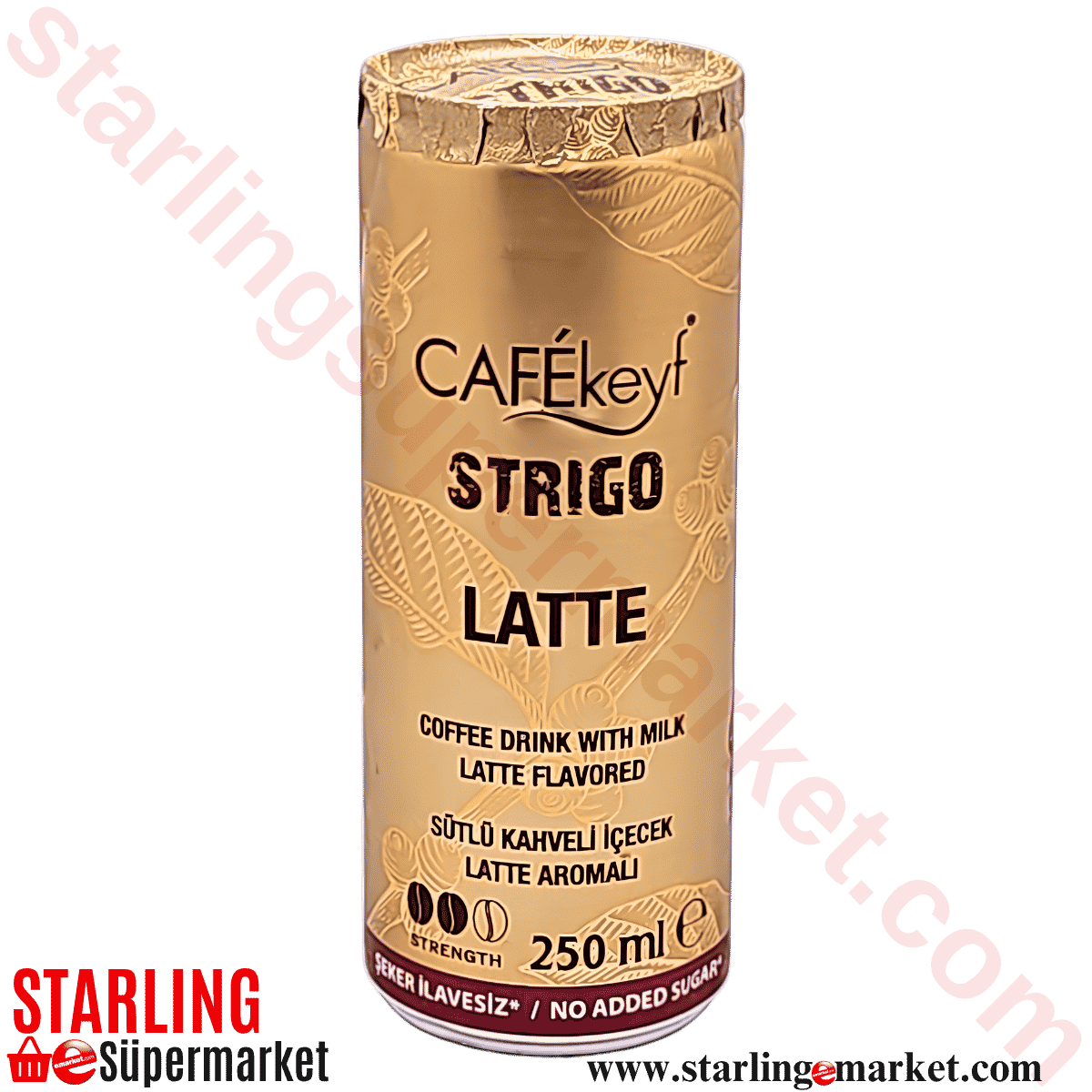 CAFEKEYF STRIGO SOGUK KAHVE LATTE SEKERSIZ 250 ML