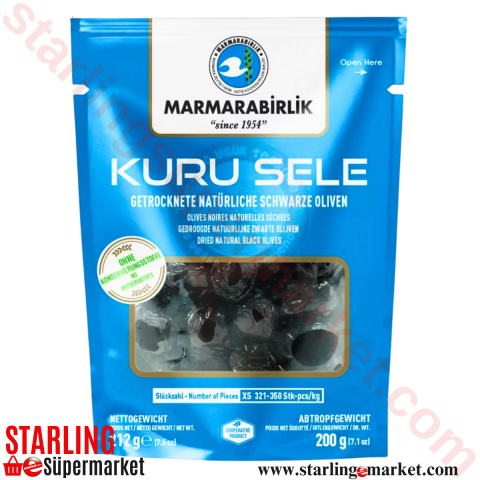 MARMARABIRLIK ZEYTIN SIYAH KURU SELE DOY XS 200 G