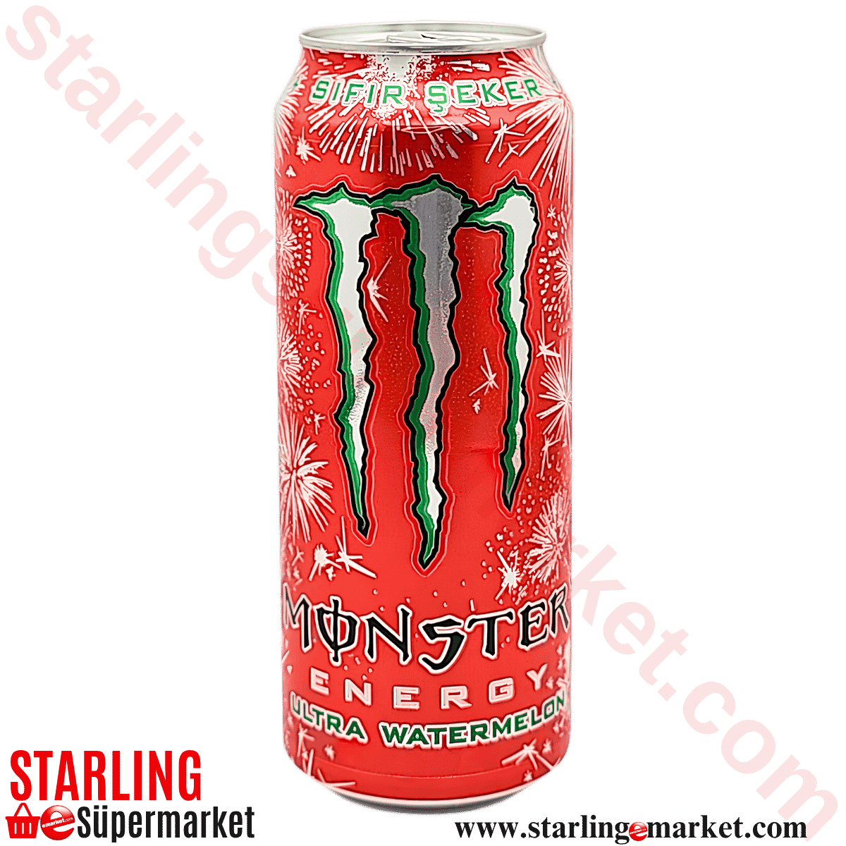 MONSTER ENERGY DRINK WATERMELON KIRMIZI 500 ML