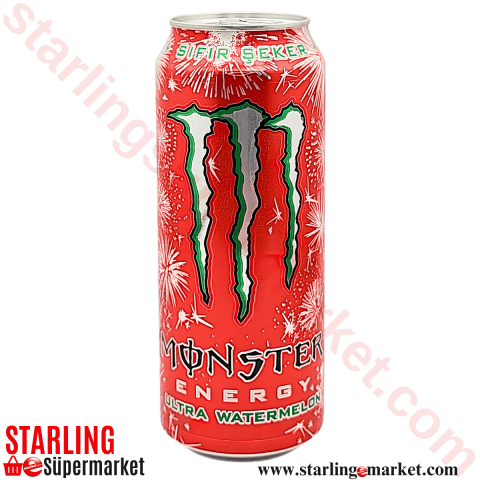 MONSTER ENERGY DRINK WATERMELON KIRMIZI 500 ML