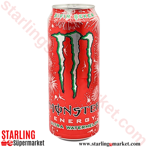 MONSTER ENERGY DRINK WATERMELON KIRMIZI 500 ML