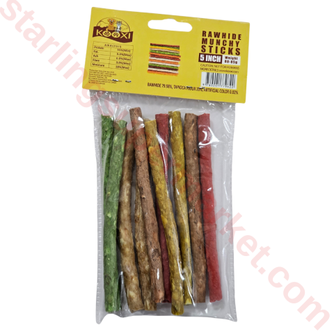 KOOXI KOPEK ODUL MAMASI RAWHIDE MUNCHY STICK 5 INC