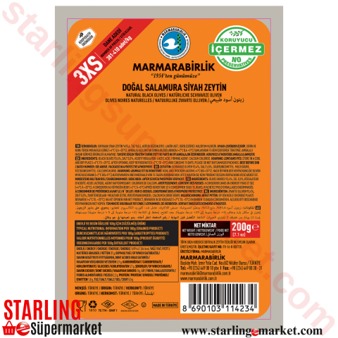 MARMARABIRLIK ZEYTIN LUKS VAKUM 200 G