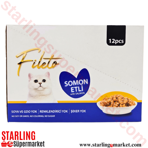 FILETO KEDI MAMASI ISLAK SOMONLU 12*85 G