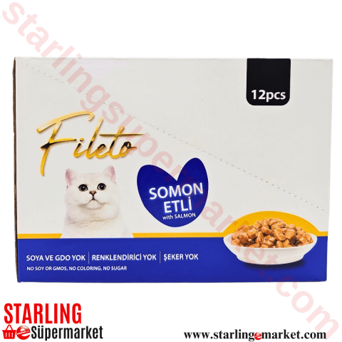FILETO KEDI MAMASI ISLAK SOMONLU 12*85 G