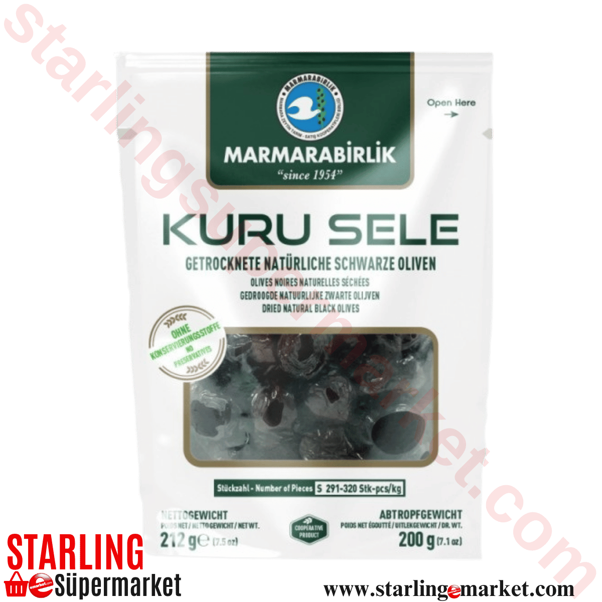 MARMARABIRLIK ZEYTIN SIYAH KURU SELE DOY S 200 G