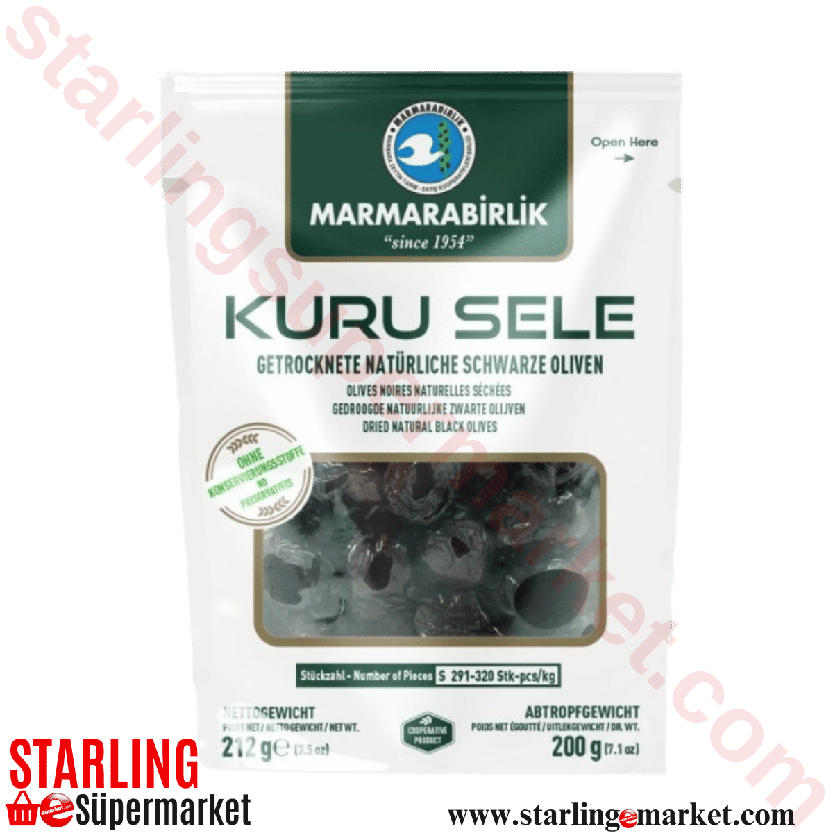 MARMARABIRLIK ZEYTIN SIYAH KURU SELE DOY S 200 G