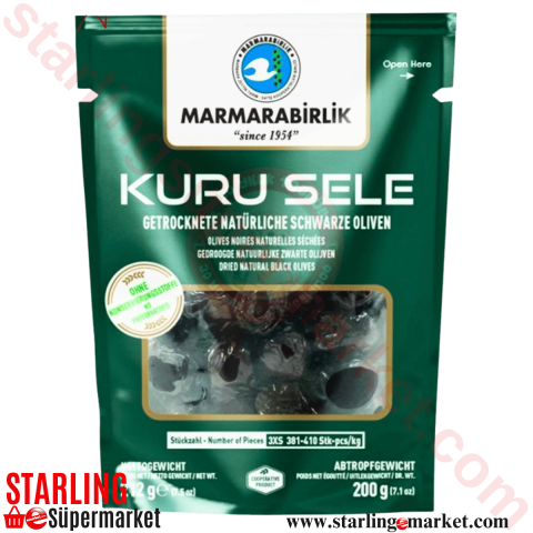 MARMARABIRLIK ZEYTIN SIYAH KURU SELE DOY 3XS 200 G