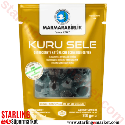 MARMARABIRLIK ZEYTIN SIYAH KURU SELE DOY 2XS 200 G