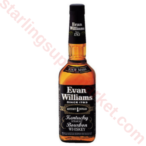 EVAN WILLIAMS BLACK BOURBON WHISKEY 75 CL