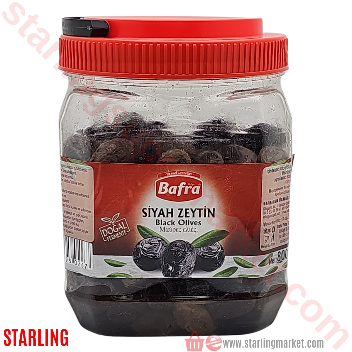 BAFRA ZEYTIN SIYAH 800 G