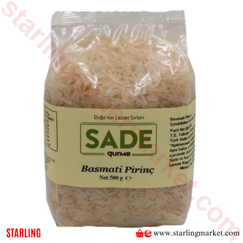 SADE ORGANIK PIRINC BASMATI 500 G