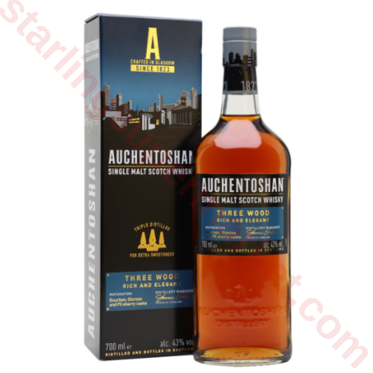 AUCHENTOSHAN WHISKEY THREE WOOD 70 CL