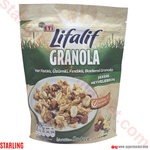 ETI LIFALIF GRANOLA YULAF KURUYEMISLI 200 G