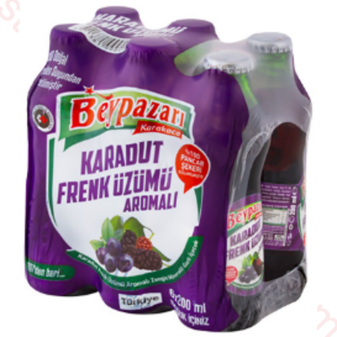 BEYPAZARI MADEN SUYU KARADUT-FRENK UZUMU 6*200 ML