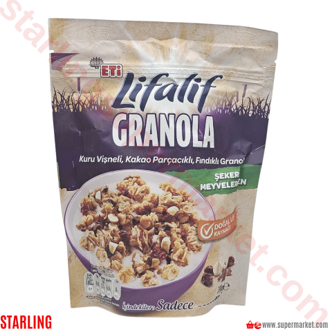 ETI LIFALIF GRANOLA YULAF VISNE KAKAO FIND 200 G