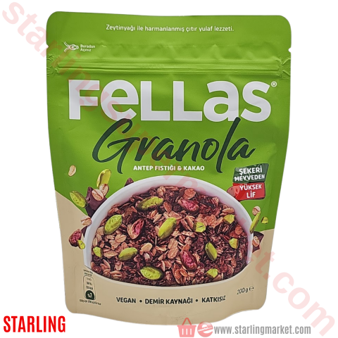 FELLAS GRANOLA ANTEP FISTIGI-KAKAO 200 G