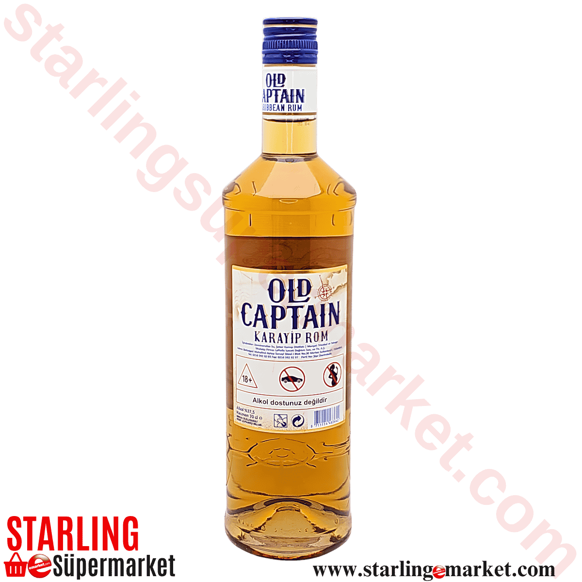 OLD CAPTAIN RUM CARIBBEAN BROWN 70 CL