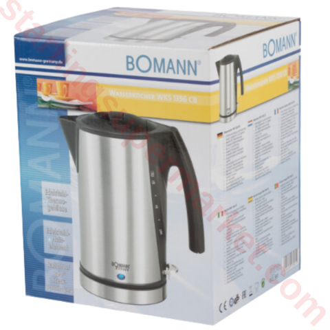 BOMANN KETTLE PASLANMAZ CELIK 2200 W 1.7 LT
