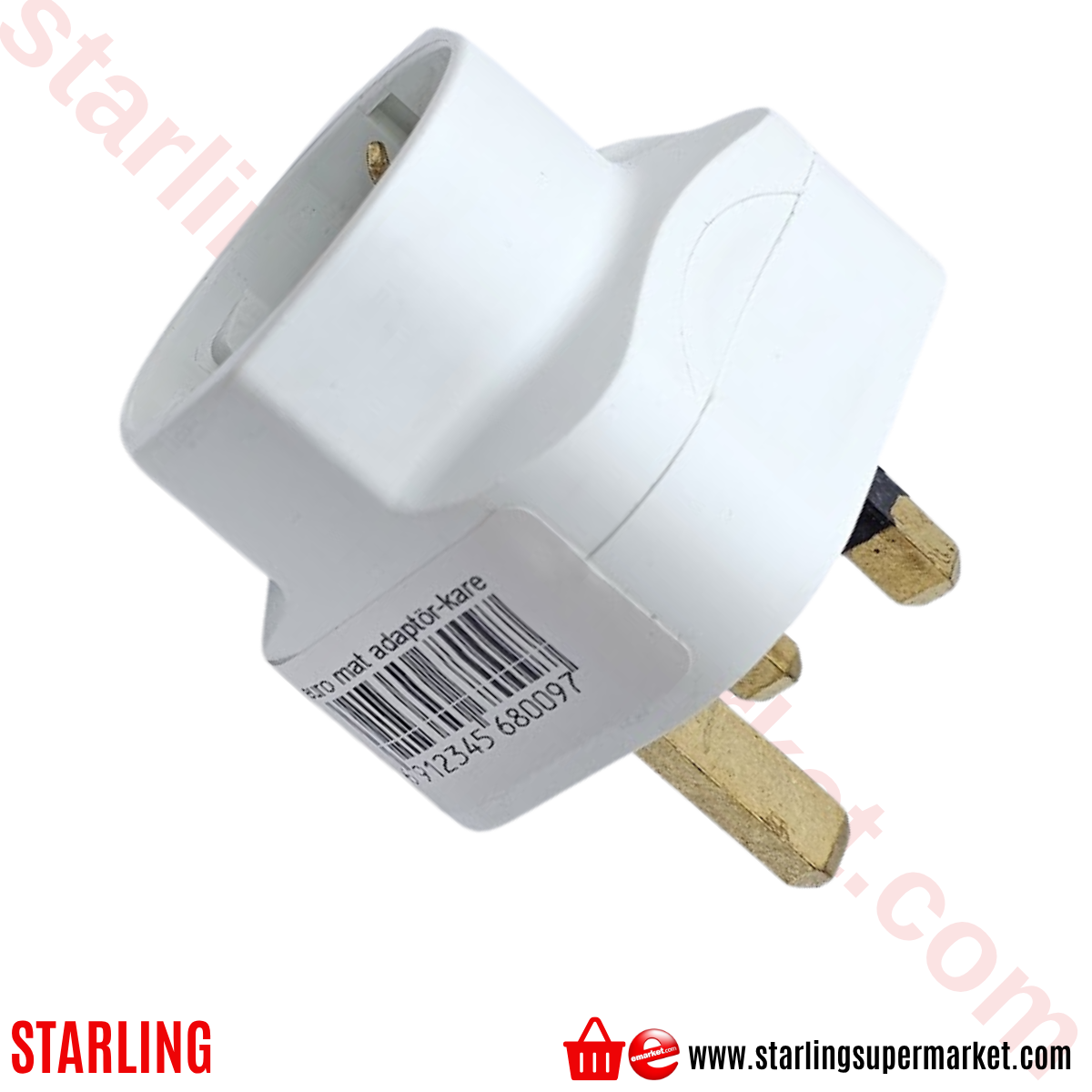 EURO MATT ADAPTOR SIYAH KARE