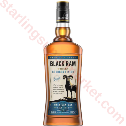 BLACK RAM BOURBON FINISH WHISKY 70 CL