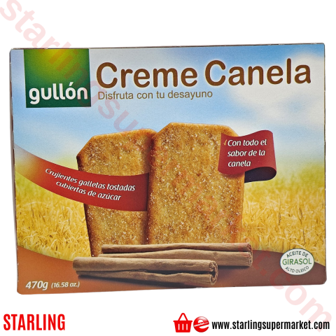 GULLON BISKUVI CREME CANELA 470 G