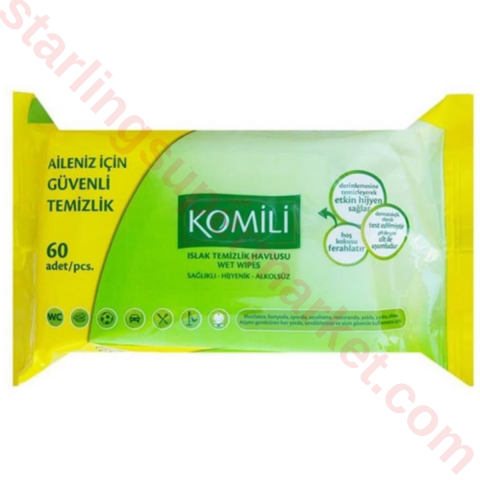 KOMILI ISLAK HAVLU 60 LI