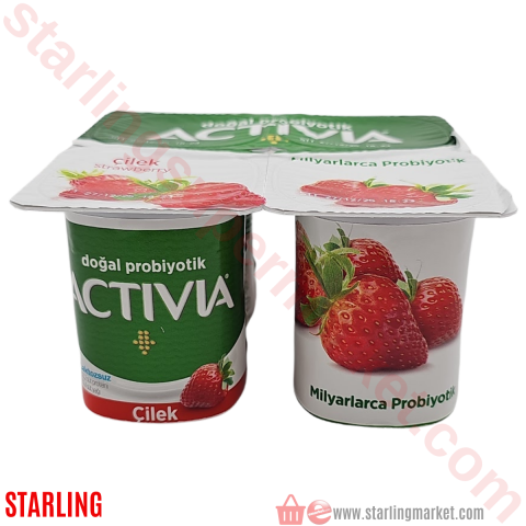 DANONE ACTIVIA CILEK VE KETEN TOHUMU 4*100 G