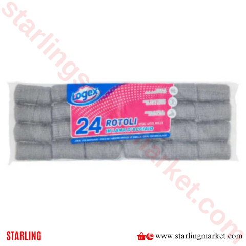 LOGEX CELIK BULASIK YUNU 24 LU