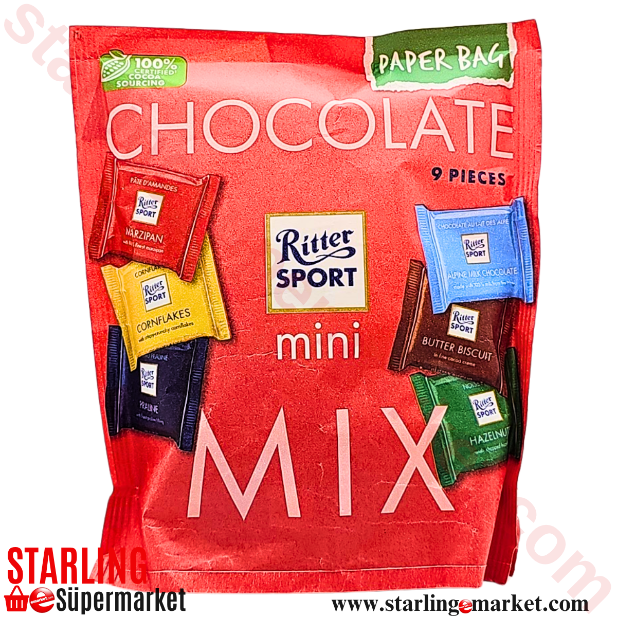 RITTER SPORT MINI POUCH CHOCOLATE MIX 150 G