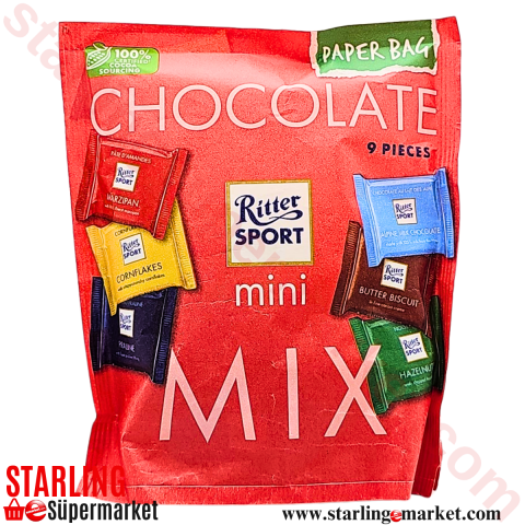 RITTER SPORT MINI POUCH CHOCOLATE MIX 150 G
