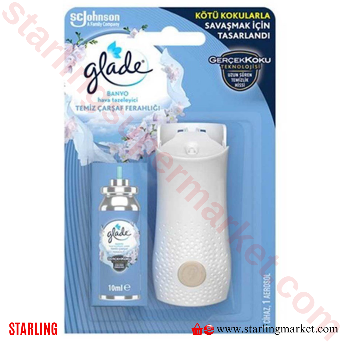 GLADE ODA KOKUSU BANYO CIHAZ+YEDEK CARSAF FE 10 ML