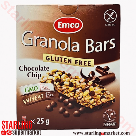 EMCO GRANOLA BAR CHOCOLATE CHIP MULTIPACK 5*25 G