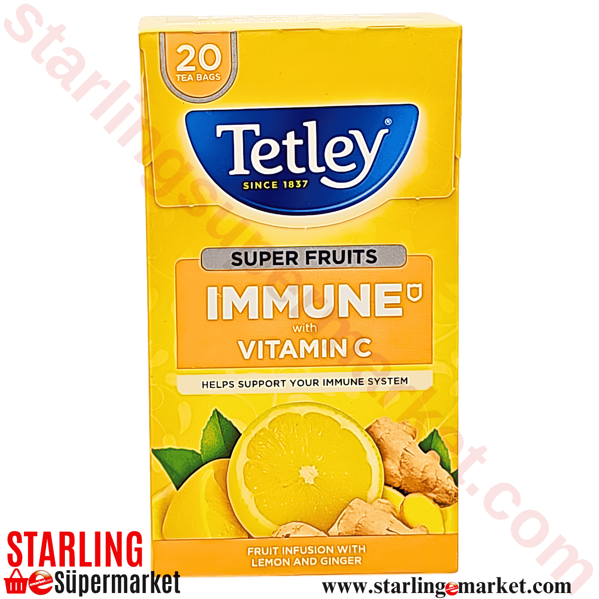TETLEY CAY IMMUNE LEMON&GINGER VITAMIN C 20 LI