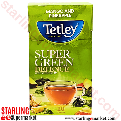 TETLEY SUPER GREEN TEA IMMUNE TROPICAL VIT.C 20 LI