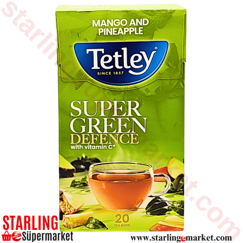 TETLEY SUPER GREEN TEA IMMUNE TROPICAL VIT.C 20 LI