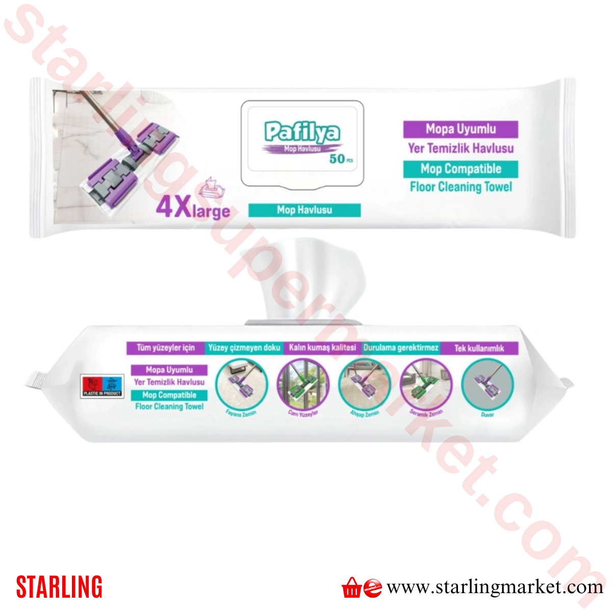 PAFILYA TEMIZLIK MOP HAVLUSU 50 LI