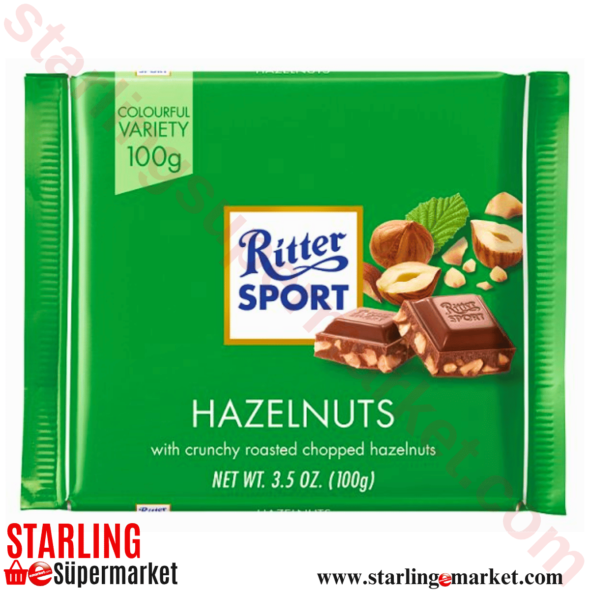 RITTER SPORT CHOPPED HAZELNUTS 100 G