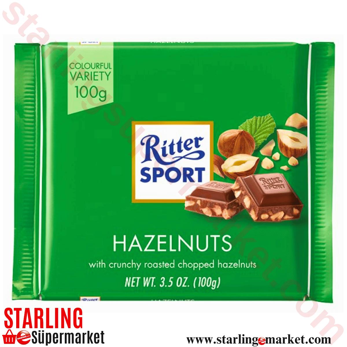 RITTER SPORT CHOPPED HAZELNUTS 100 G