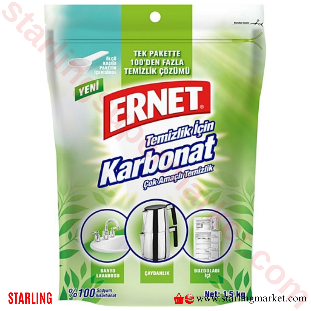 ERNET KARBONAT TEMIZLIK ICIN 1500 G