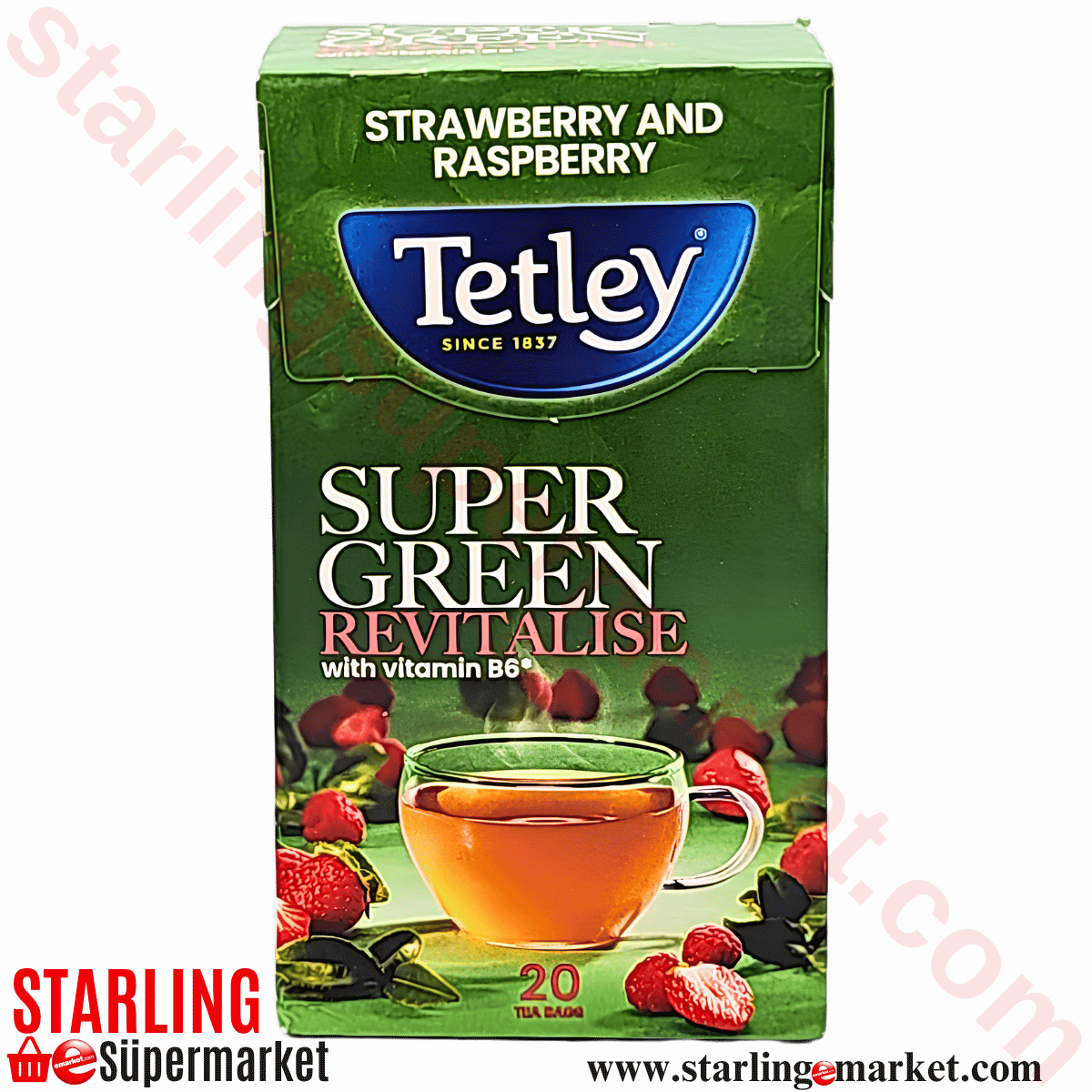 TETLEY SUPER GREEN TEA BOOST BERRY BURST VITAMIN B