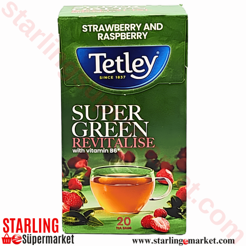 TETLEY SUPER GREEN TEA BOOST BERRY BURST VITAMIN B
