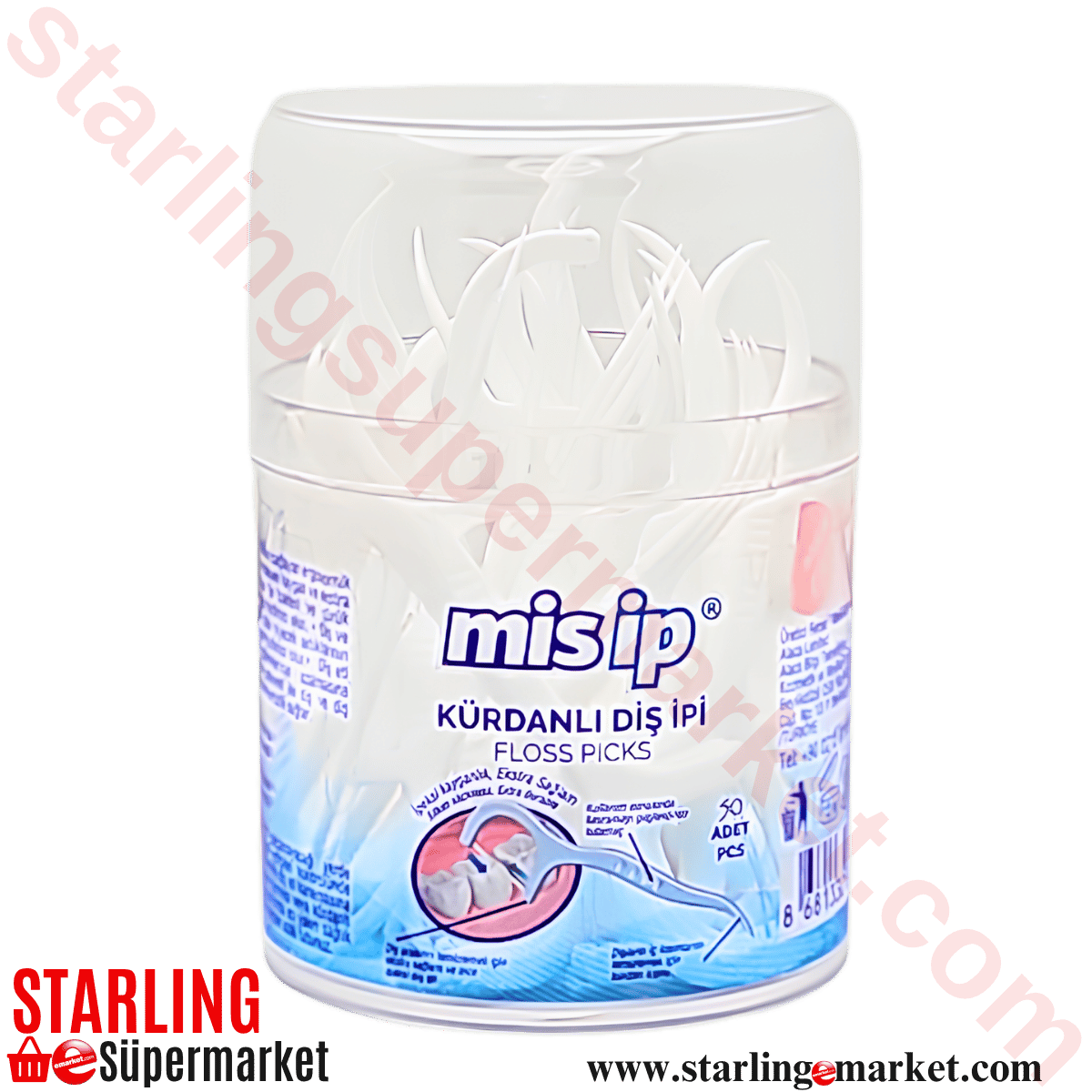 MISIP KURDANLI DIS IPI SILINDIR KUTU 50 PCS